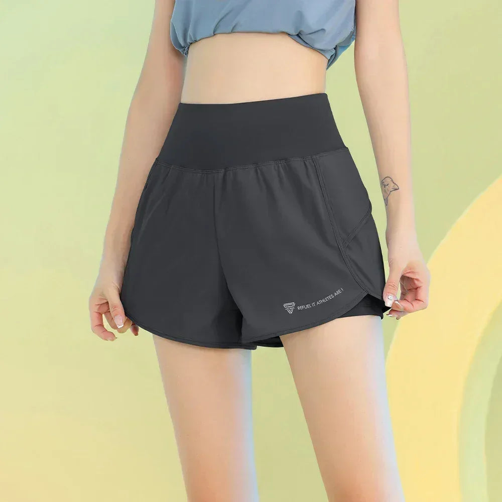 PHIGEER Lightweight Yoga Shorts with Pocket