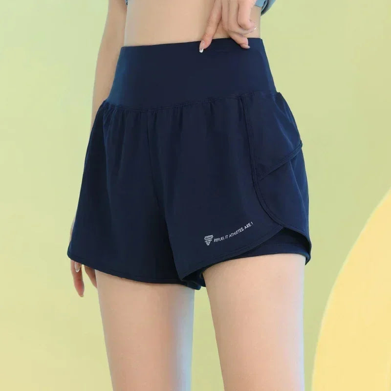 PHIGEER Lightweight Yoga Shorts with Pocket