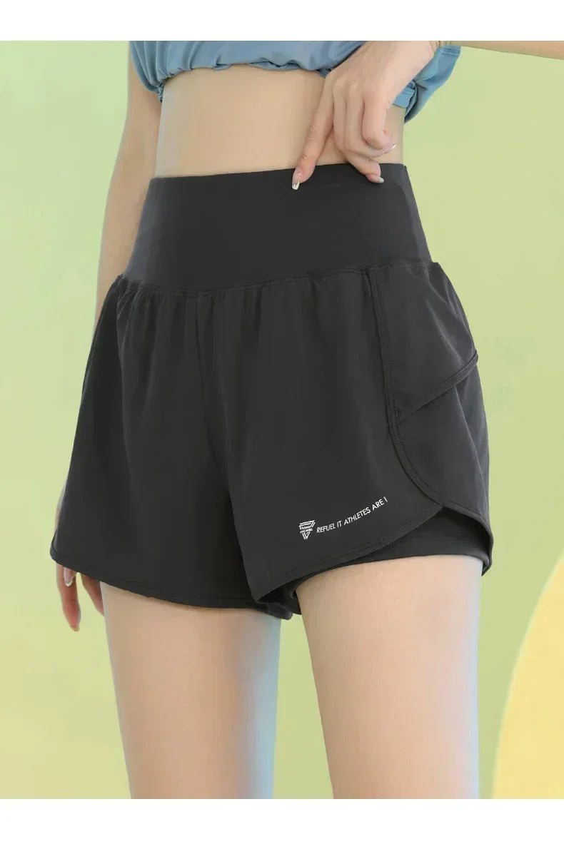 PHIGEER Lightweight Yoga Shorts with Pocket