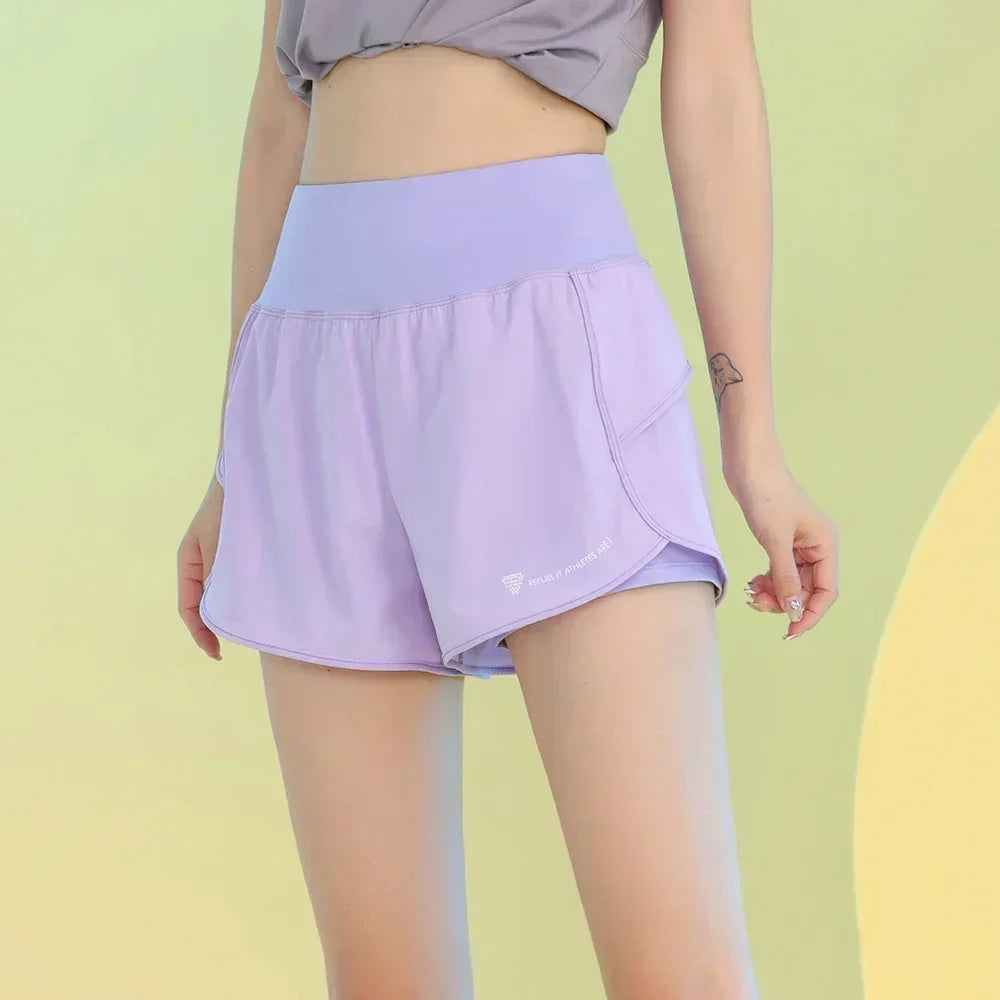 PHIGEER Lightweight Yoga Shorts with Pocket