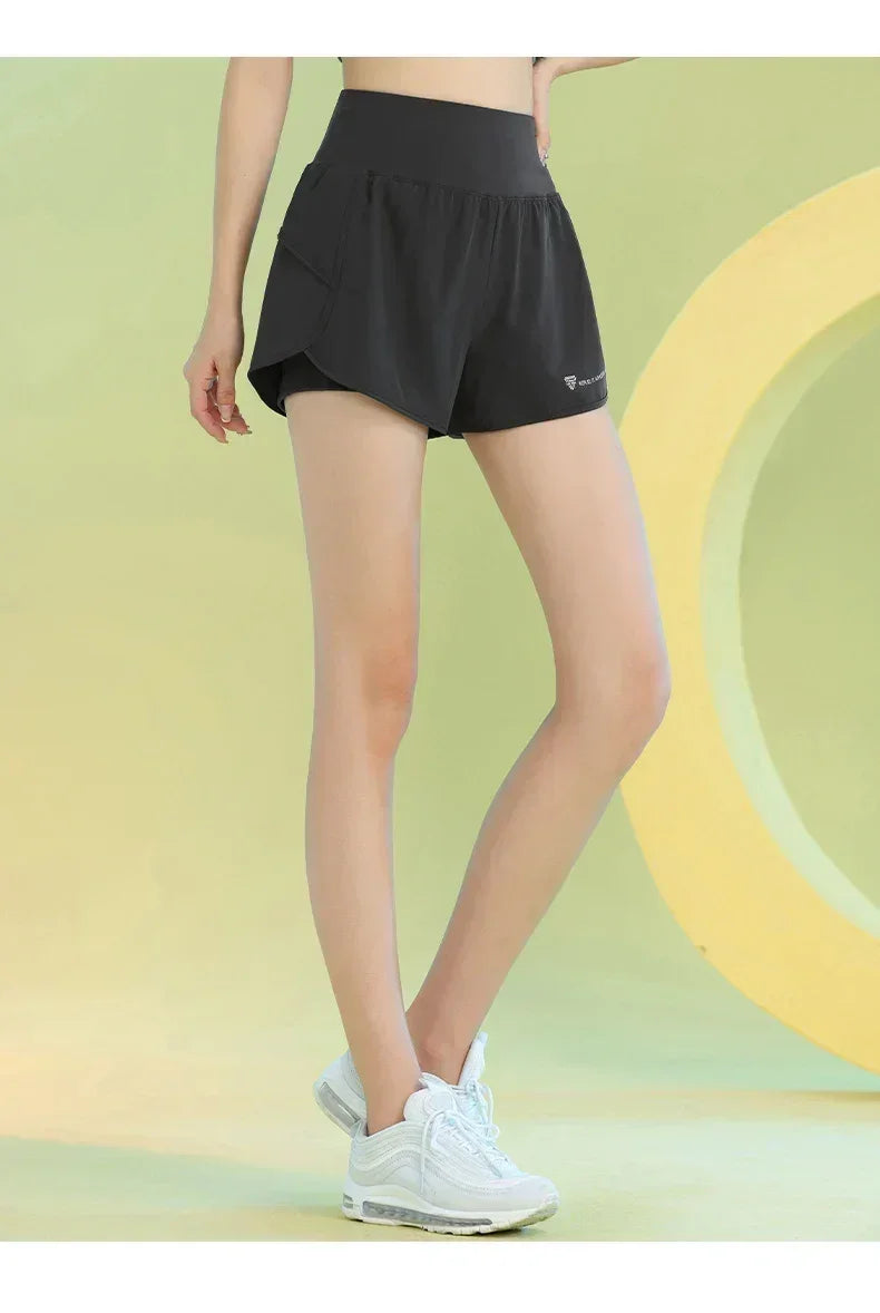 PHIGEER Lightweight Yoga Shorts with Pocket