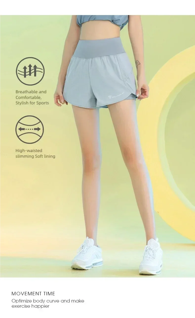PHIGEER Lightweight Yoga Shorts with Pocket