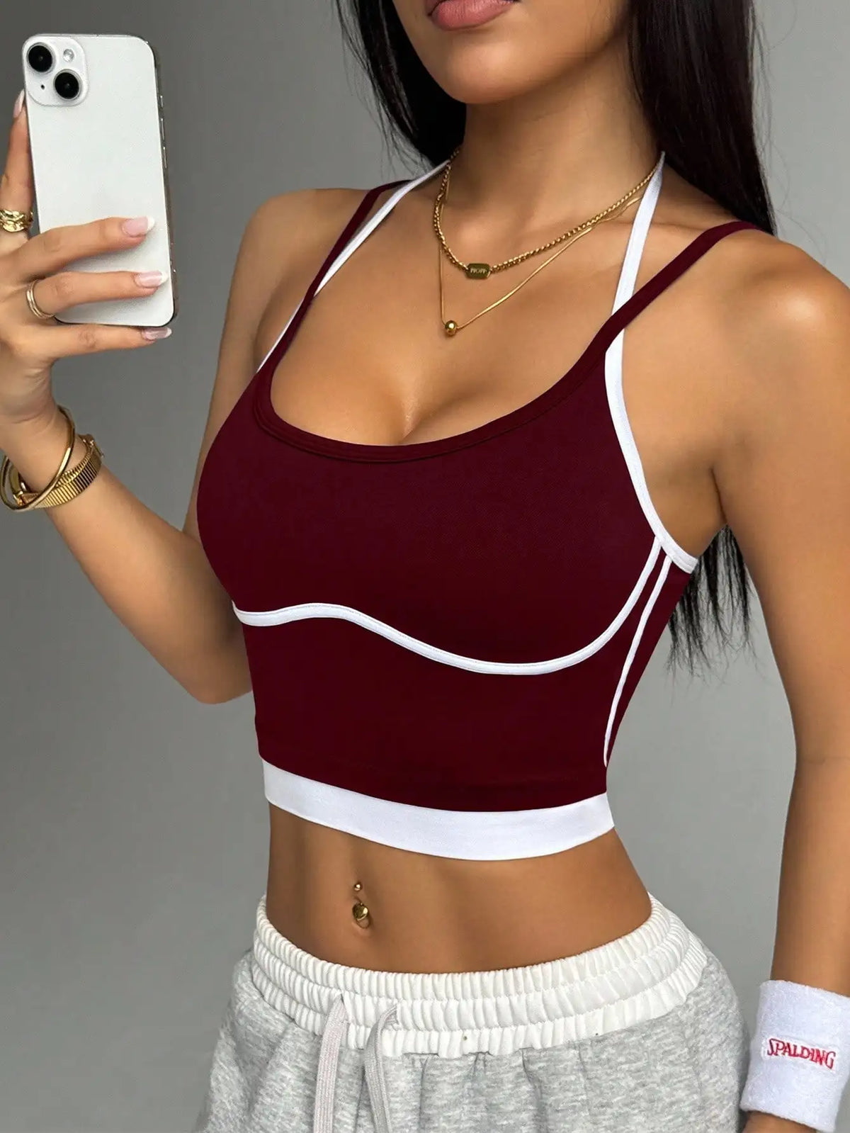 Color-Block Performance Sports Bra