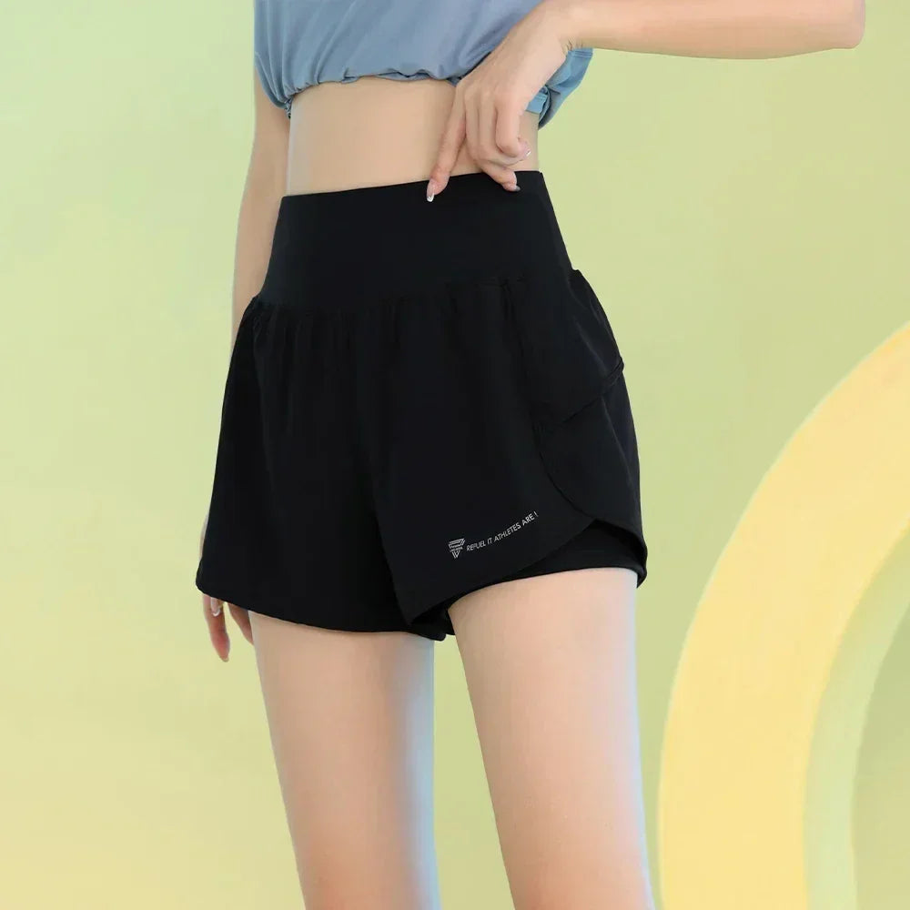PHIGEER Lightweight Yoga Shorts with Pocket