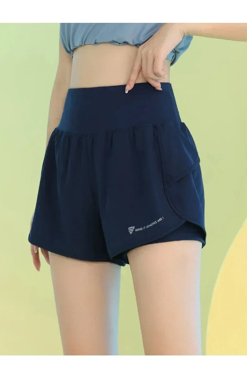 PHIGEER Lightweight Yoga Shorts with Pocket