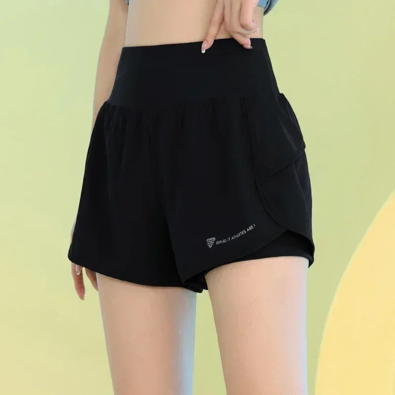 PHIGEER Lightweight Yoga Shorts with Pocket