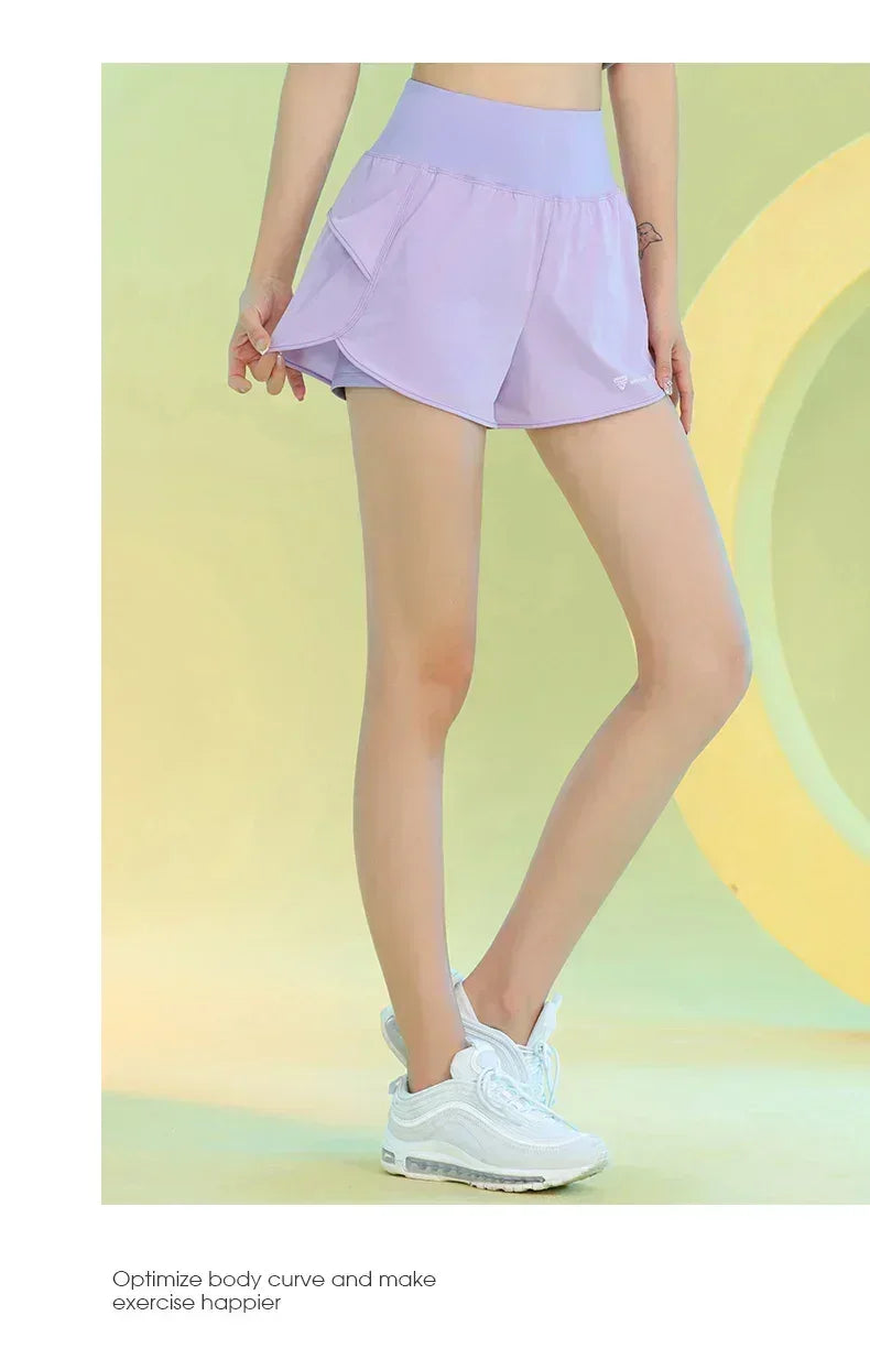 PHIGEER Lightweight Yoga Shorts with Pocket