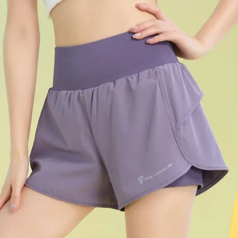 PHIGEER Lightweight Yoga Shorts with Pocket