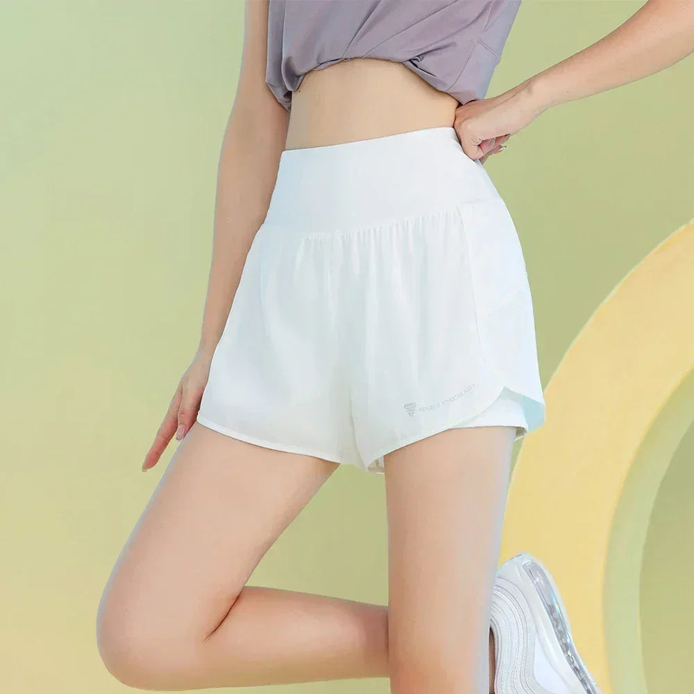 PHIGEER Lightweight Yoga Shorts with Pocket