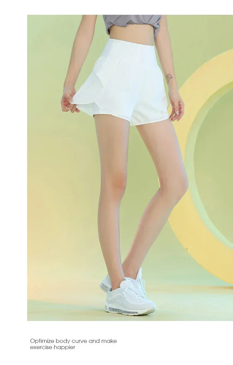 PHIGEER Lightweight Yoga Shorts with Pocket