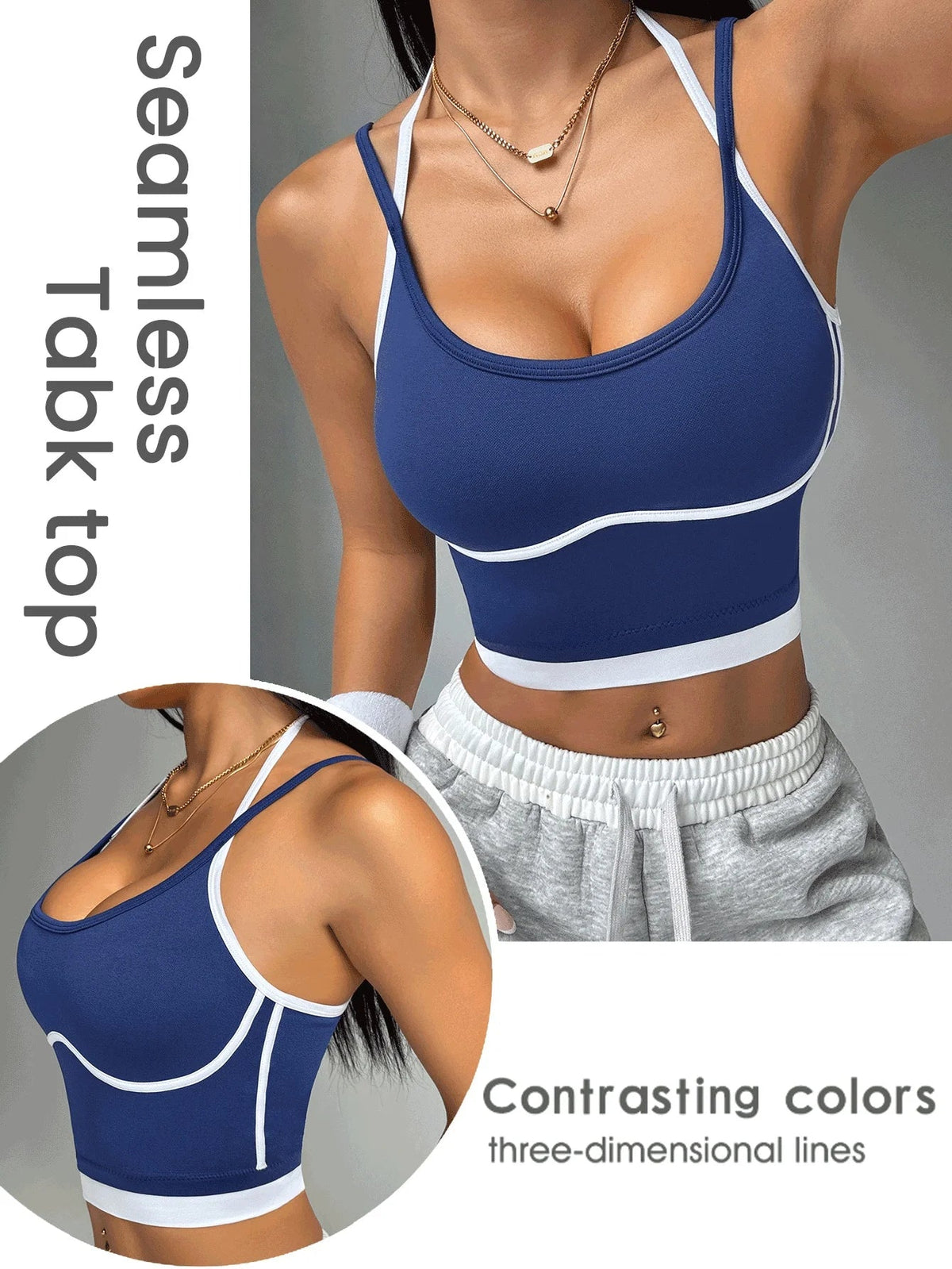 Color-Block Performance Sports Bra