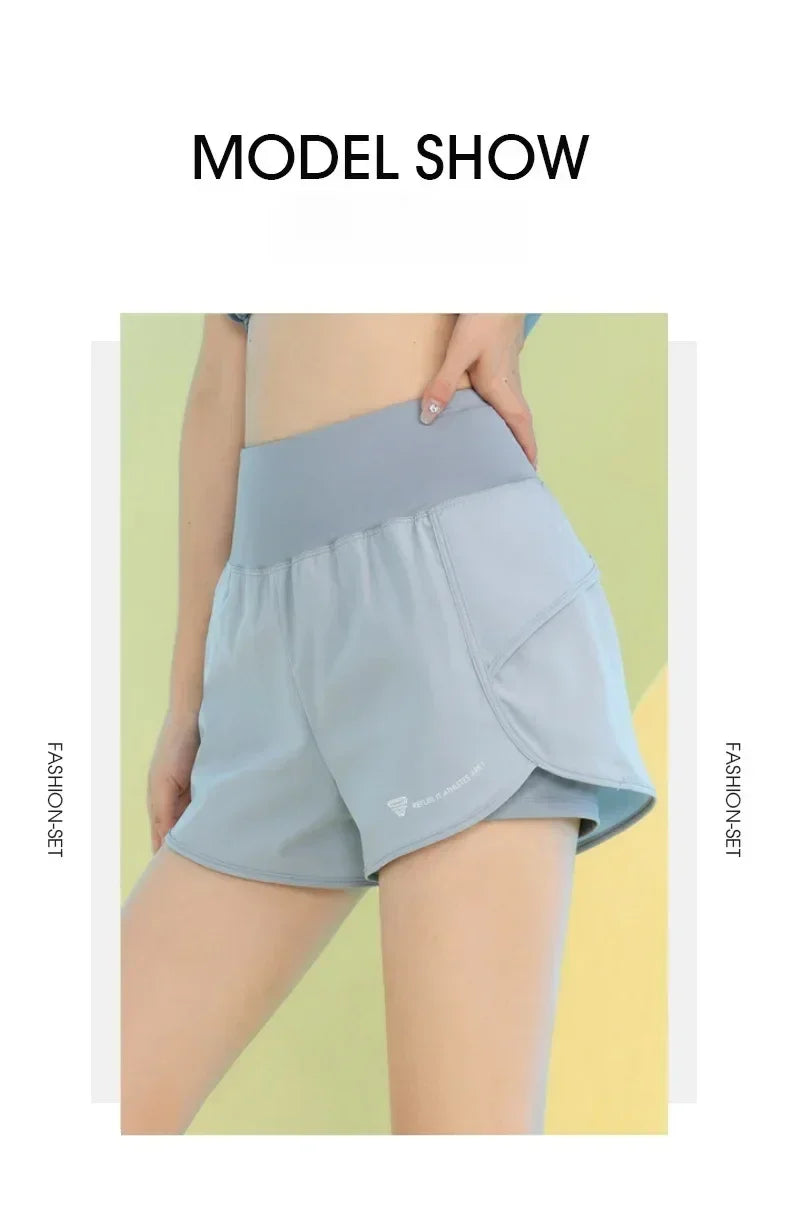 PHIGEER Lightweight Yoga Shorts with Pocket